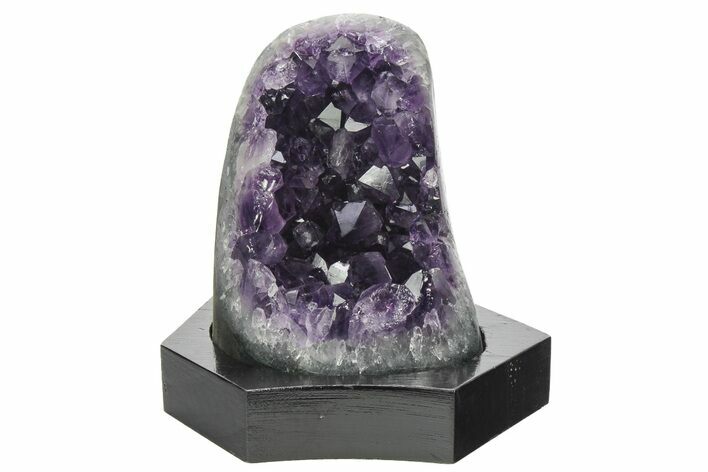 Amethyst Cluster With Wood Base - Uruguay #233734